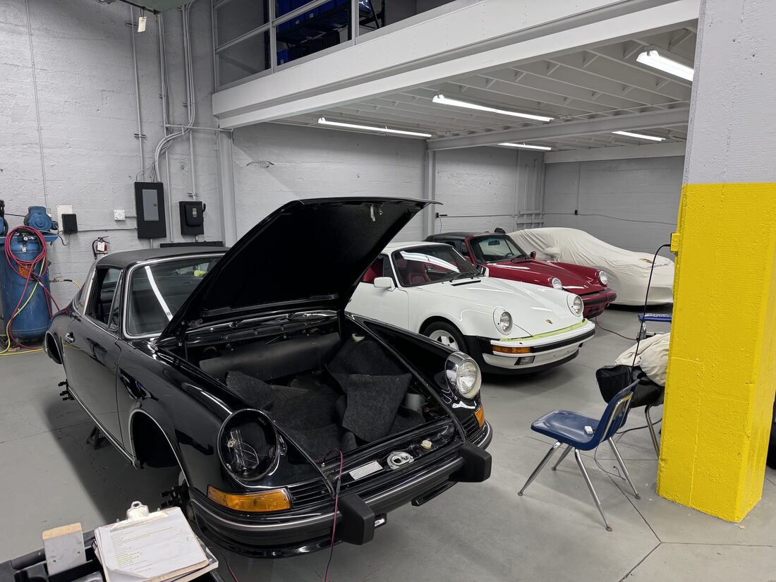 Air-cooled Porsche 911 under care