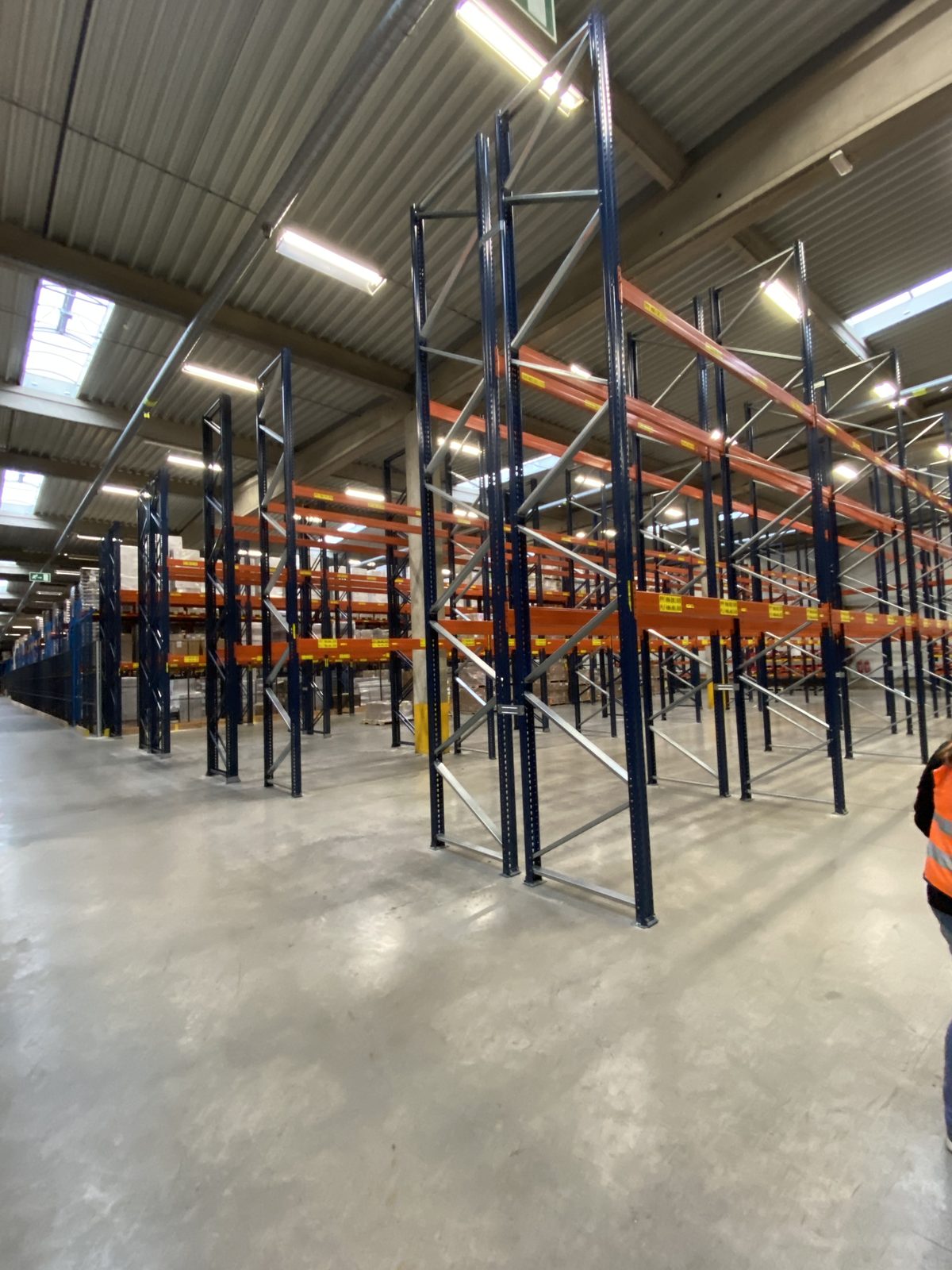 Pallet racking in the Iron Parts warehouse